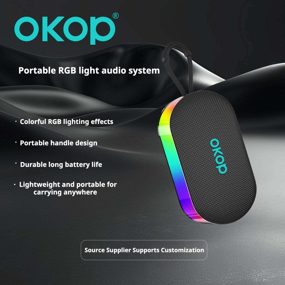 KP-849 Portable Bluetooth Speaker Wireless Compact Waterproof Hi-Fi Bass Sound Suitable For Home Outdoor And Car Use