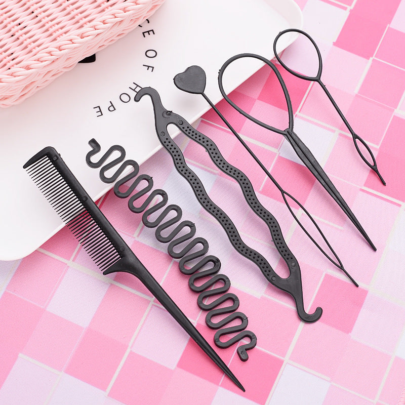 Styling Tool Six-Piece Set Lazy Bun Maker