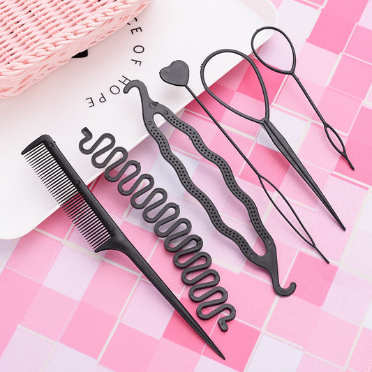 Styling Tool Six-Piece Set Lazy Bun Maker
