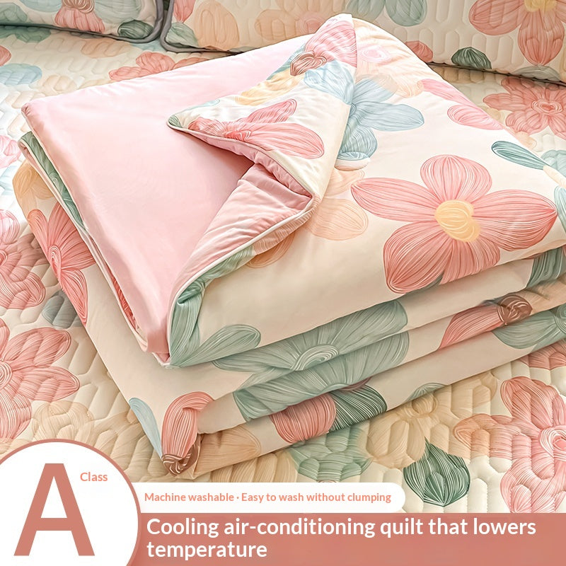 Fresh And Airy Cooling Ice-silk Summer Quilt Air-conditioning