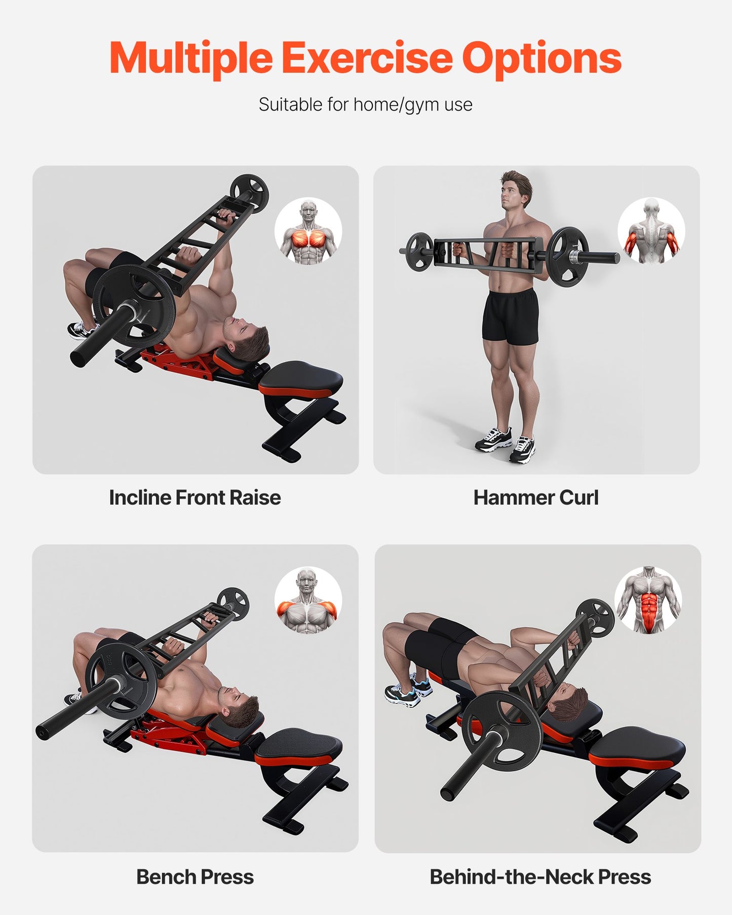 Multi-Grip Barbell, 2-inch 3 Positions Swiss Bar, 550 LBS Capacity Heavy Duty Swiss Barbell Training Equipment, With 2 Collars And Knurled Grips, For Home Gym, Support Pressing, Lifting Curls