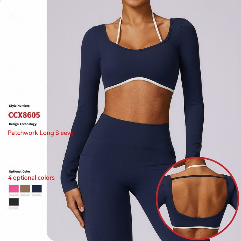 Quick-drying Beauty Back Yoga Clothing Top Long Sleeve Running Exercise T-shirt Long Sleeve Workout Clothes