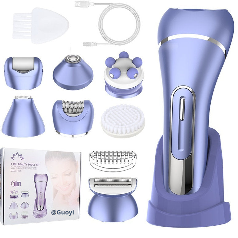 7-in-1 Multifunctional Hair Trimmer Includes A Hair Remover Foot File And Shaving Blade Set