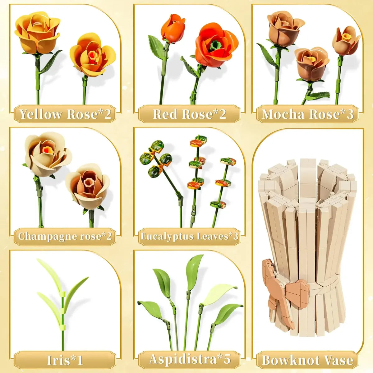 Flower Pot Building Blocks Flower Assembly Toys