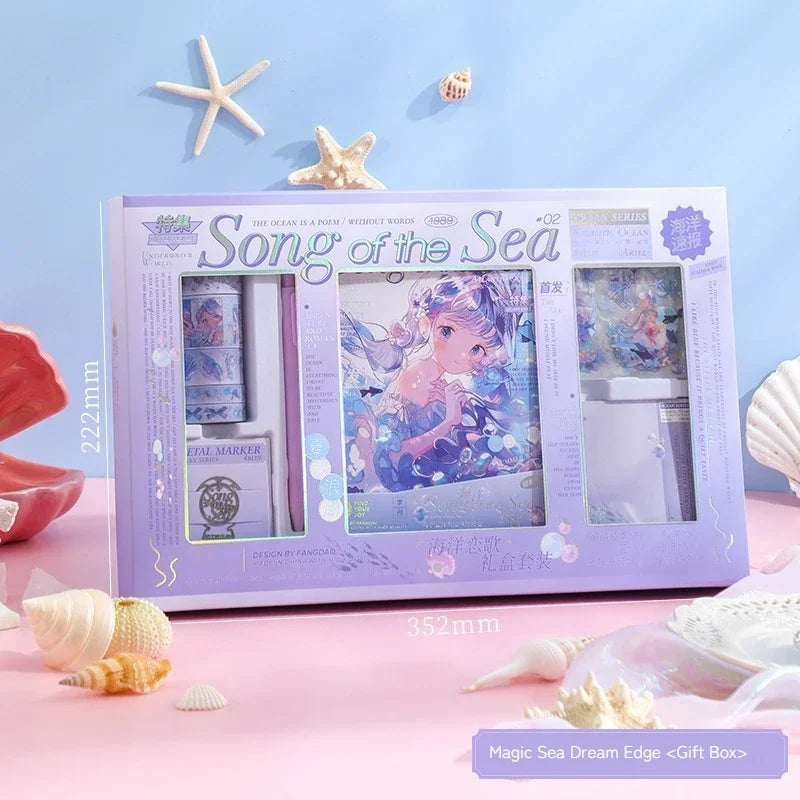 Handbook Set Gift Box Cute Girl Handbook Korean High Beauty Stationery Diary Office Supplies Cuadernos Gift Student Stationery