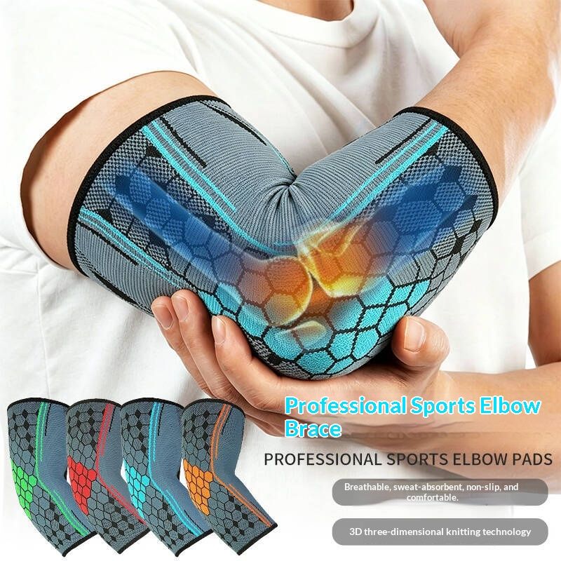Nylon Knitted Jacquard Outdoor Basketball Cycling Warm Elbow Pads