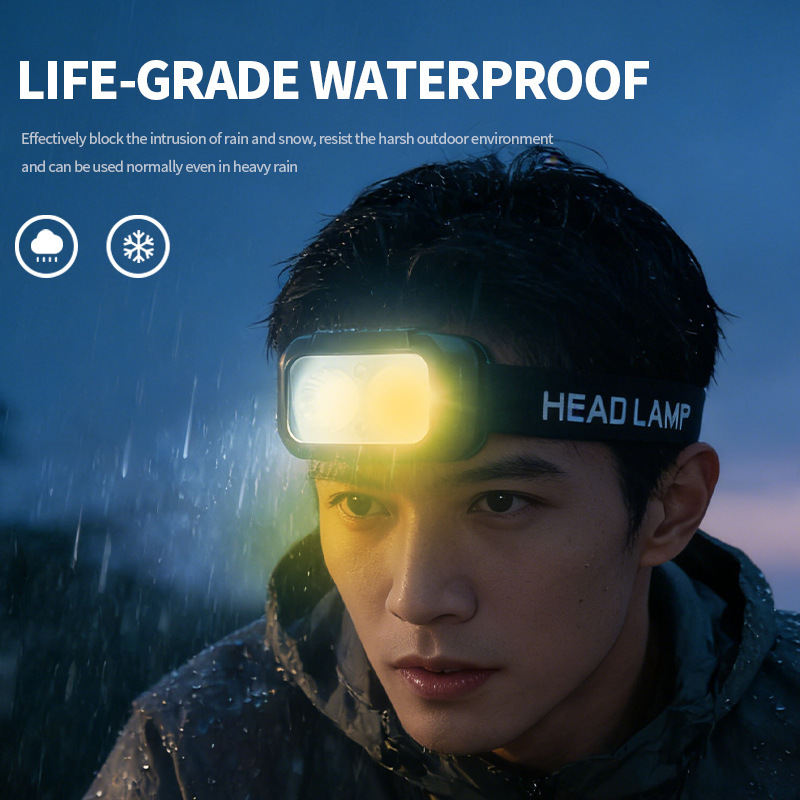 Cross-border New Three-light-source Induction Headlamp