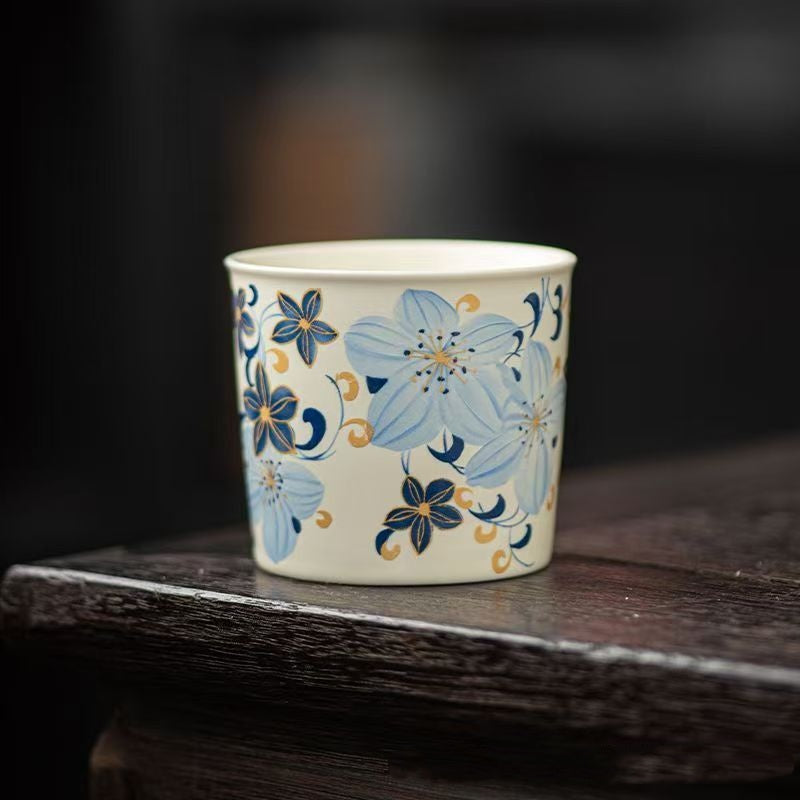 Linglan Lily Tea Cup Ceramic Master Tea Bowl
