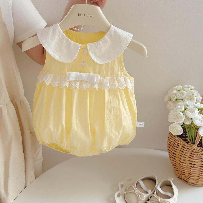 Infant Korean-style Fresh Blouse With Bow Tie And Halter Style For Girls