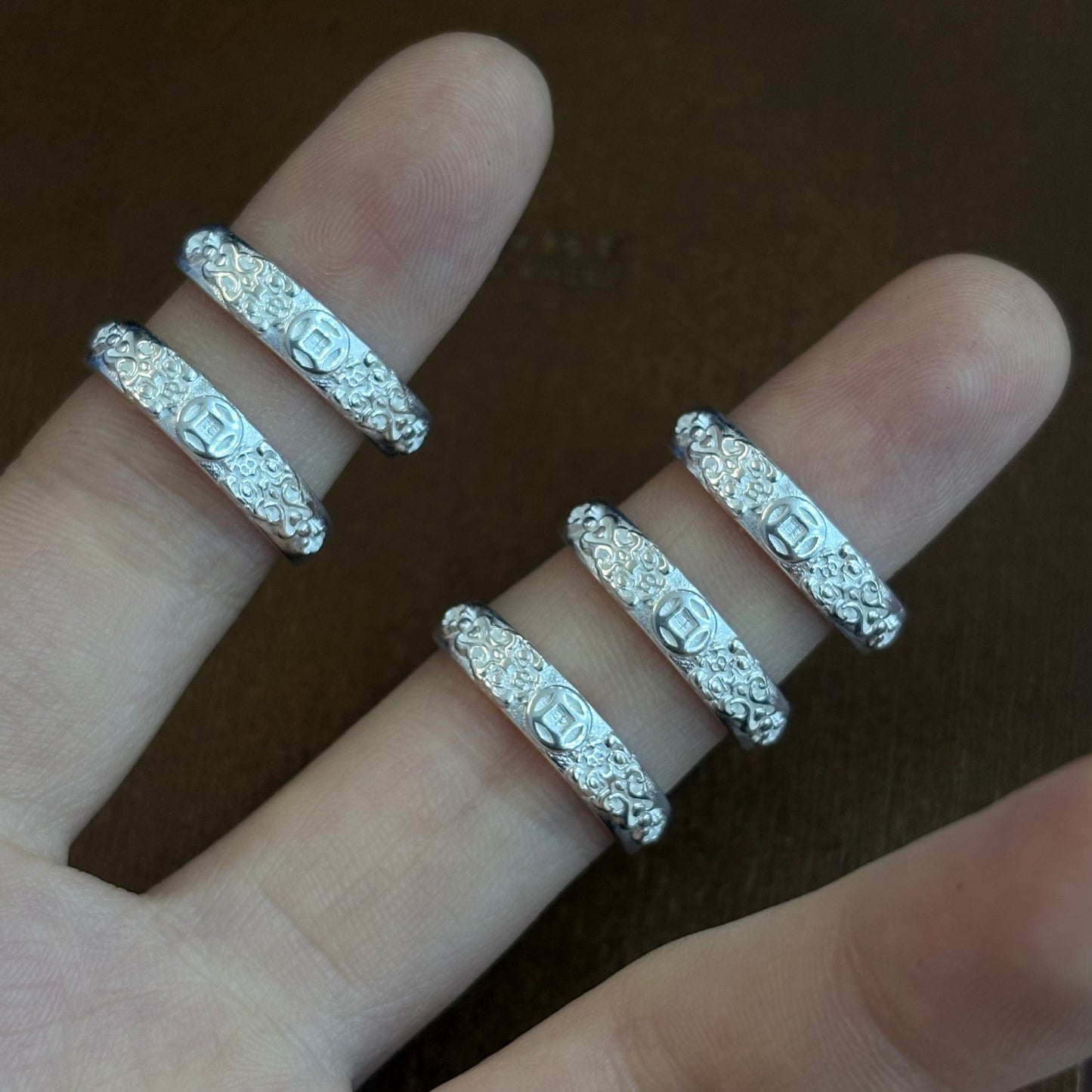 1pc 999 Sterling Silver Pixiu Coin Open Ring, Retro Lucky Style, Perfect For Daily Wear And Valentine's Gift
