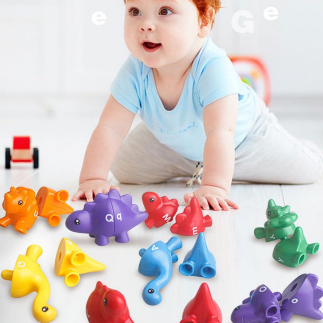 Children's Early Education Numbers Letters Cognitive Pairing Dinosaur Toys