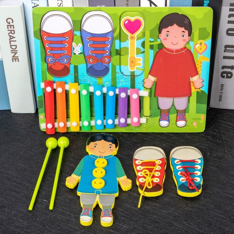 Wooden Children's Eight-tone Percussion Piano Educational Toys
