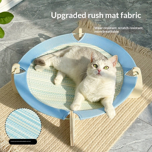 Summer Rattan Cooling Mat Large Cat Bed