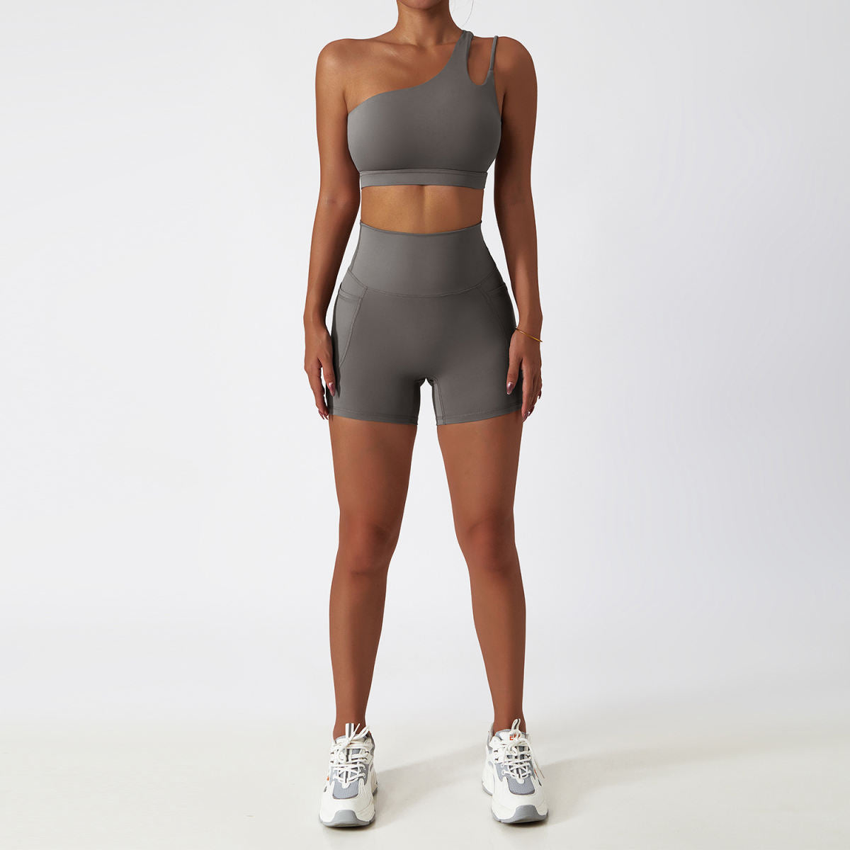 Quick-drying Tight Yoga Clothing Women's Pocket Running Sports Suit