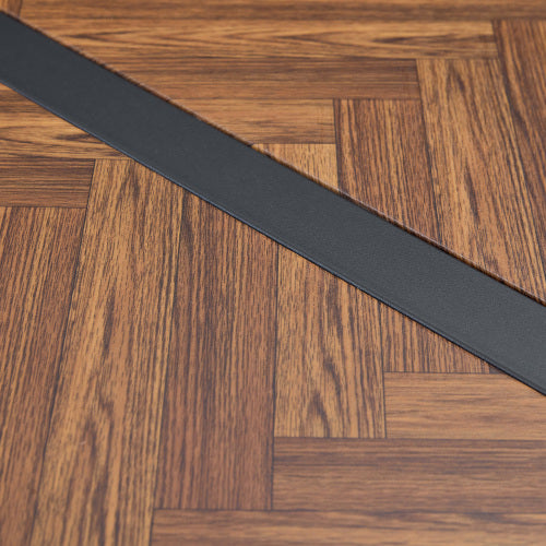 A Minimalist Retro Rectangular Dining Table With A Specially Textured Top And Black Metal Legs.Contemporary Minimalist MDF Dark Wood Textured Tabletop.Able To Give People A Visual Beauty With Rules.