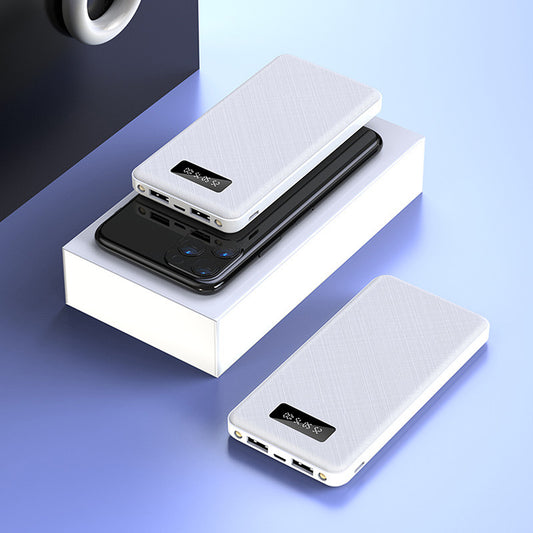 Power Bank With Cable Detachable Light Display Power Supply Large Capacity Fast Charging