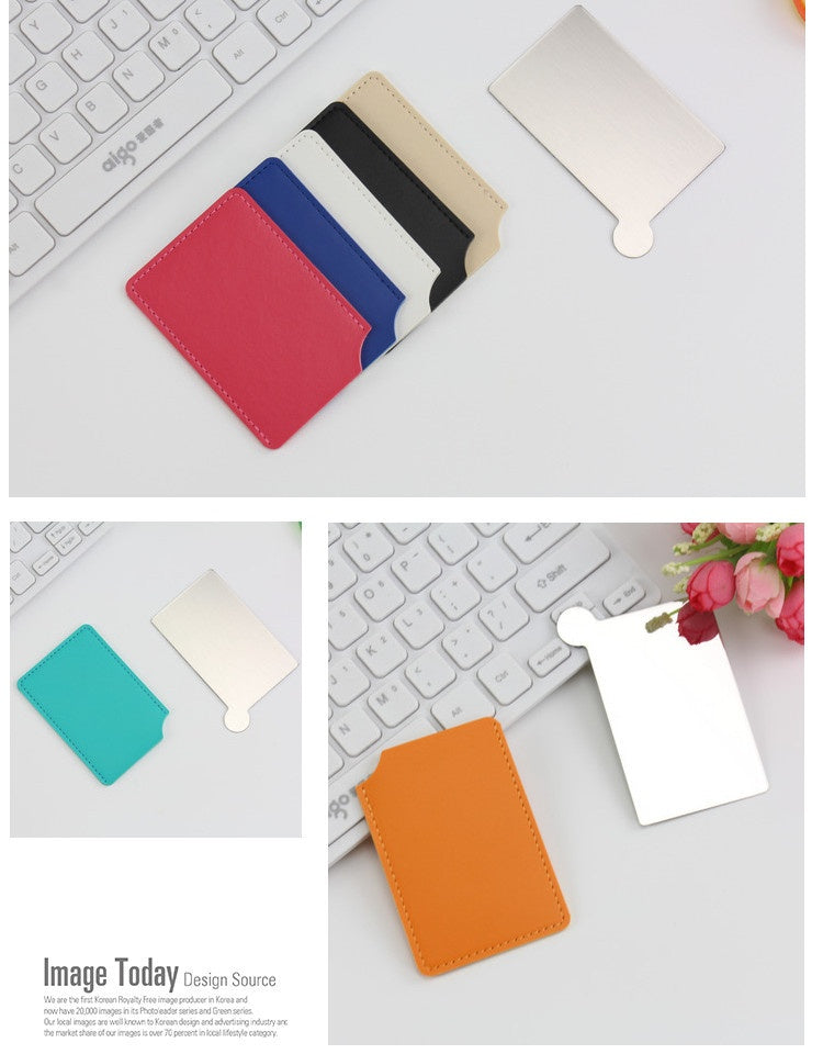Stainless Steel Mirror Makeup Card Mirror Gift Portable Mirror