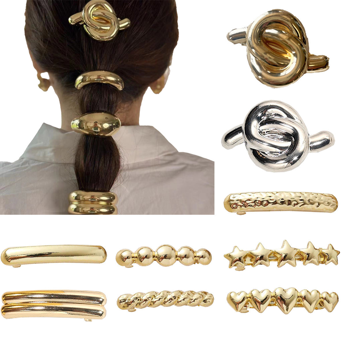 One-word Hair Clip For Women's Updo Spring Clip