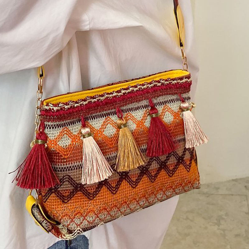 Korean-style Fashionable Wide-shoulder Crossbody Bag For Women