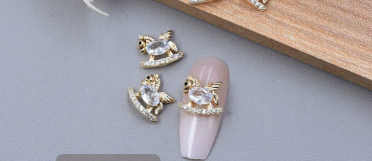 Copper-inlaid Zircon Metal Nail Art Rhinestone Accessories