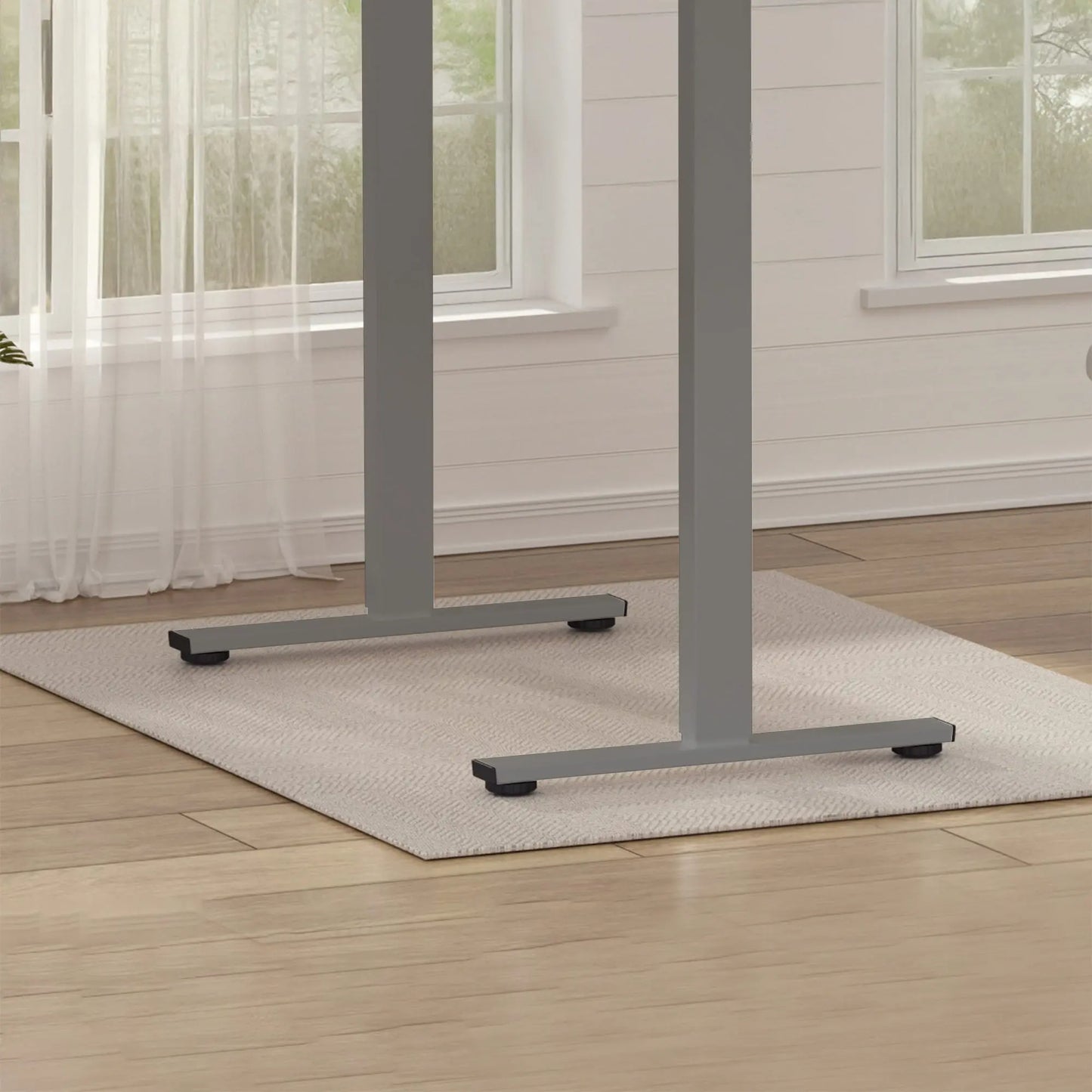 Electric Standing Desk Adjustable Height Desk Home Office Computer Workstation Sit Stand Up Desk,grey Frame - Maple Top