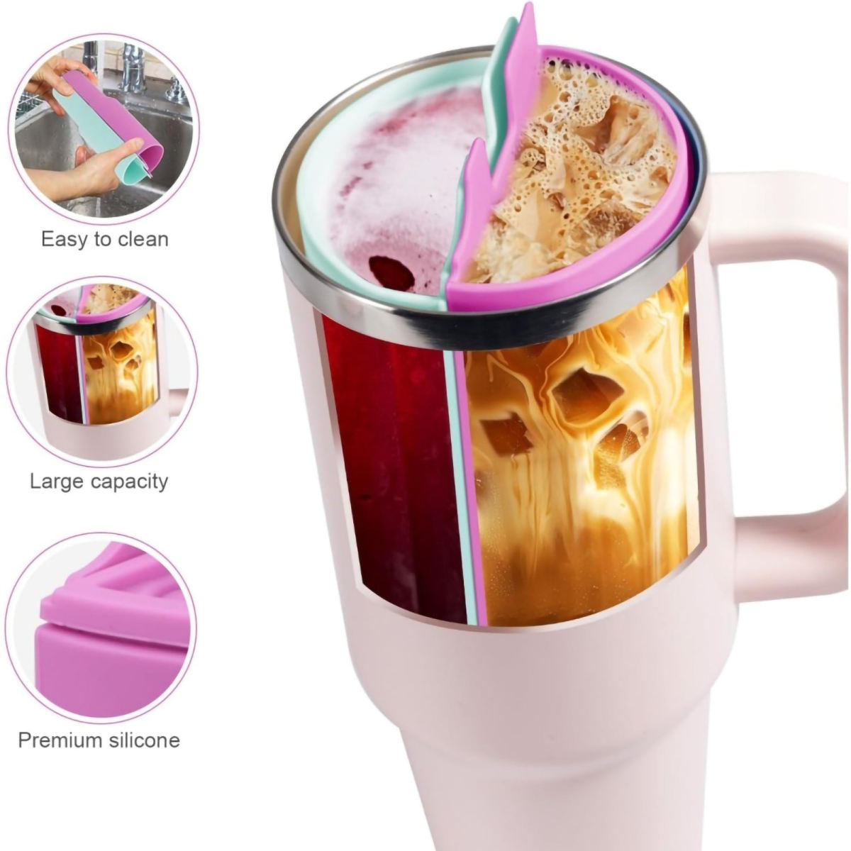 Two-Tone Silicone Inner Container For Stanley 40oz – Protection & Organization For Drinks & More