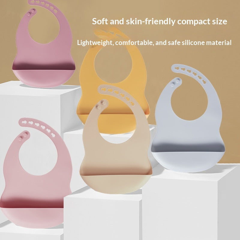 Silicone Bib Baby Feeding Bib Waterproof Food-grade