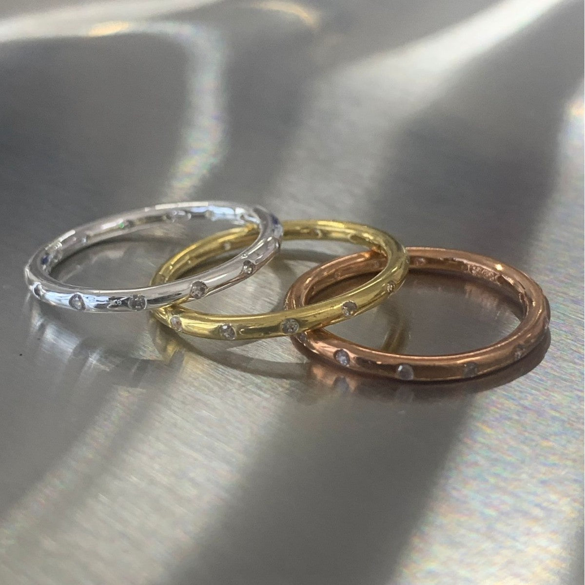 Cross-Border Korean Style Simple Hot-Selling Rhinestone Plain Rings, Trendy Thin Rings For Couples, European And American Jewelry, Versatile Rings Wholesale