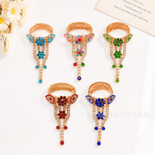 Xinjiang Lamb Necklace Accessories Ethnic Style Colorful Diamond Chain Choker Jewelry Tassel Diamond DIY Women's Handmade Accessories Wholesale