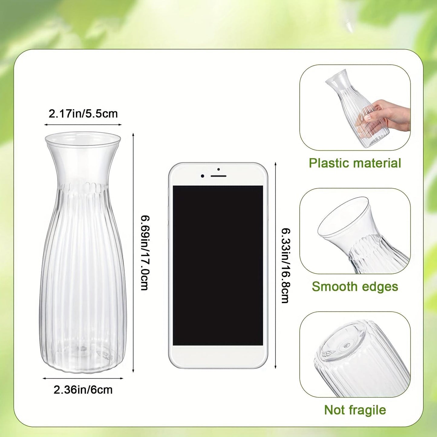 20-Piece Value Set Of Ribbed Plastic Vases Clear Design, Perfect For DIY Floral Arrangements & Various Bouquets  Versatile Decor Essential For Holidays, Home, Dining Tables, And Weddings.