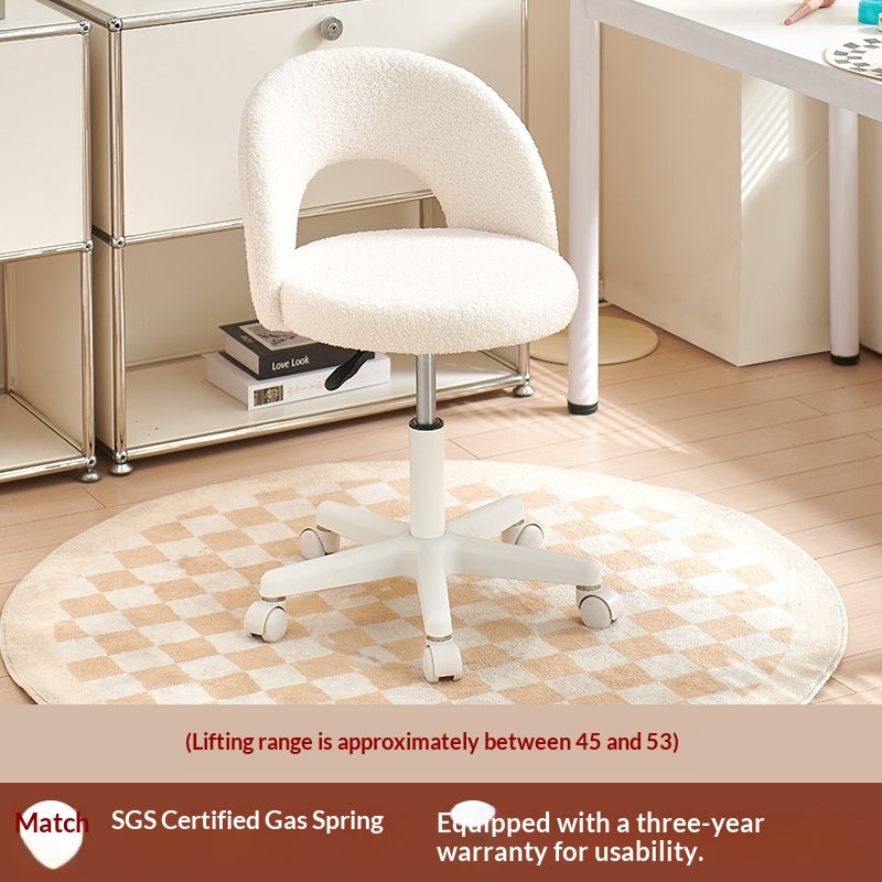 Fleece-lined Computer Chair For Girls Bedrooms