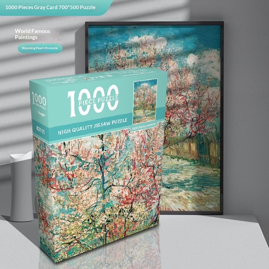 Paper-Based Famous Art Landscape Stress-Relief Puzzle Toy