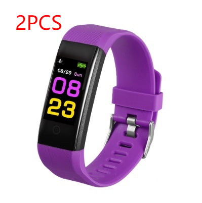 Smart Color Screen Sport Step Counting Heart Rate Blood Pressure Music Weather Bracelet