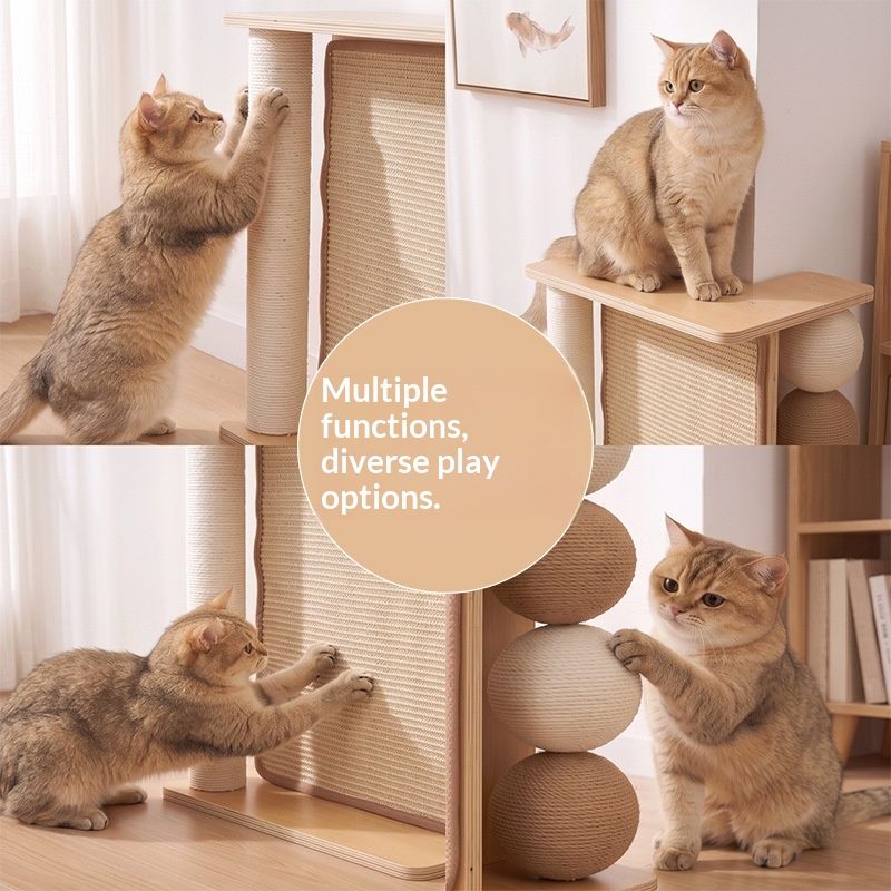 Cat Tree And Scratching Post Combo Durable And Chip-resistant Pet Supplies
