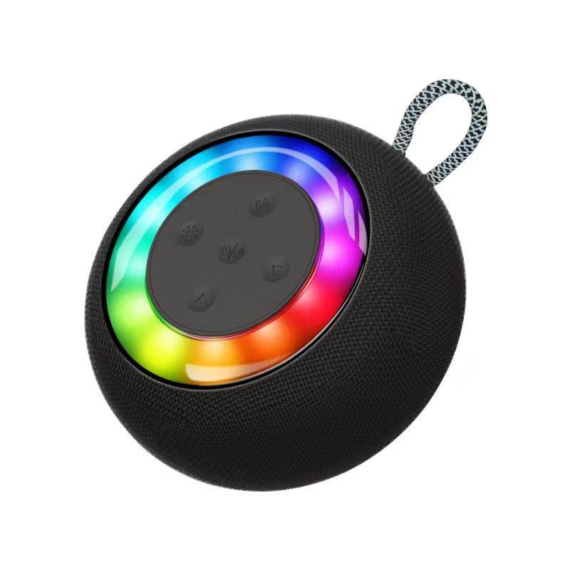 KP-824 Portable Outdoor Bluetooth Speaker With RGB Ambient Light Waterproof Long Battery Life And Compact Desktop Design