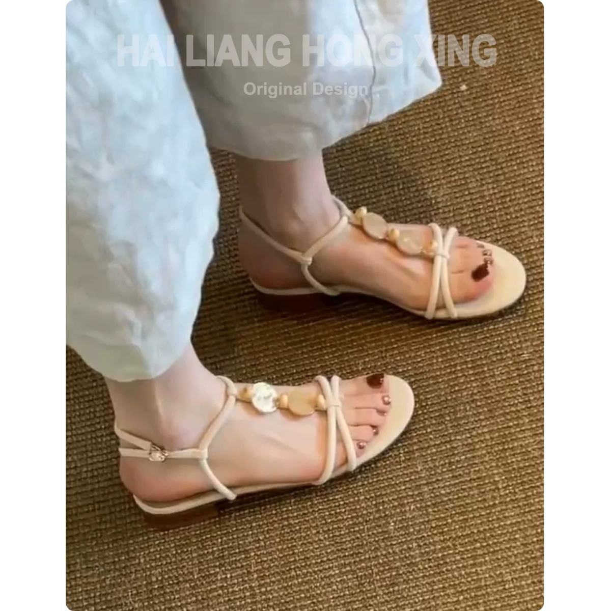 Women's French Open Toe Sandals, New Summer Outdoor Roman Sandals, Elegant Block Heel Casual Shoes, Perfect For Matching Dresses