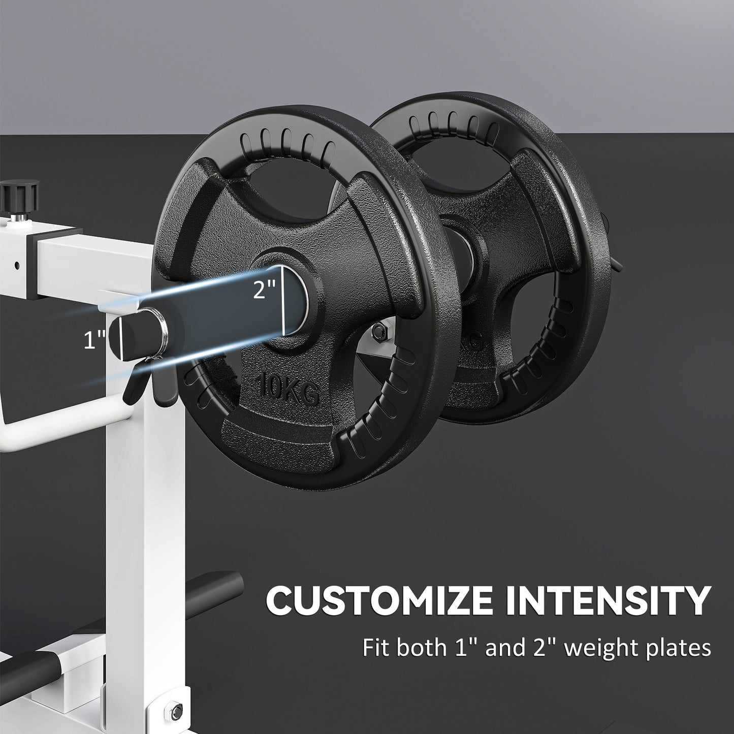 Adjustable Steel Seated Calf Raise Exercise Strength Training Gym Equipment, White
