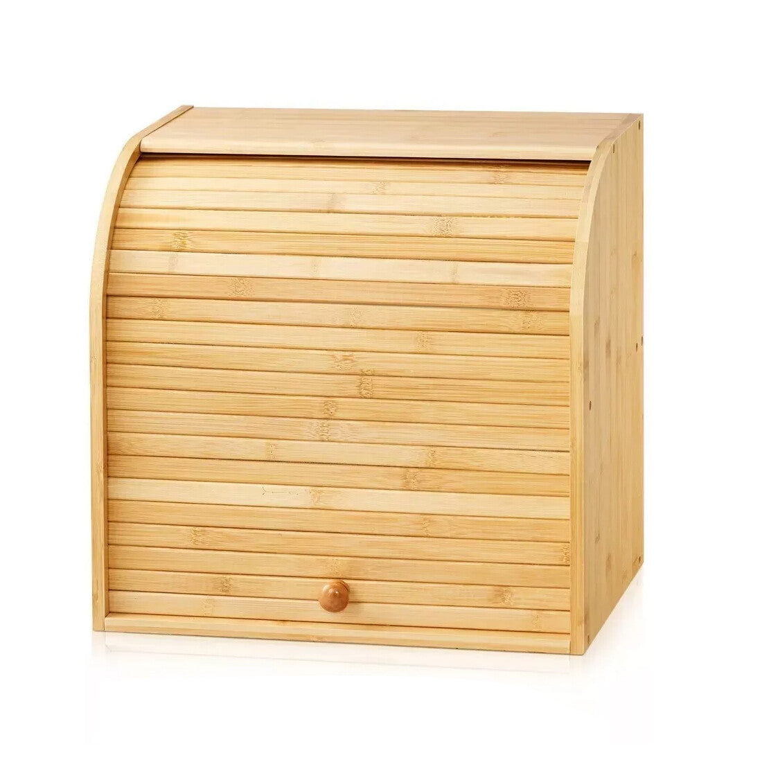 Bread Bin 2 Tiers Double Layer Box Slide Roll Top Food Storage Rack Home Kitchen