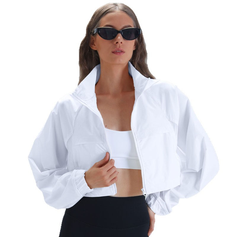 Womens Outdoor Running Slimming Fitness Jacket