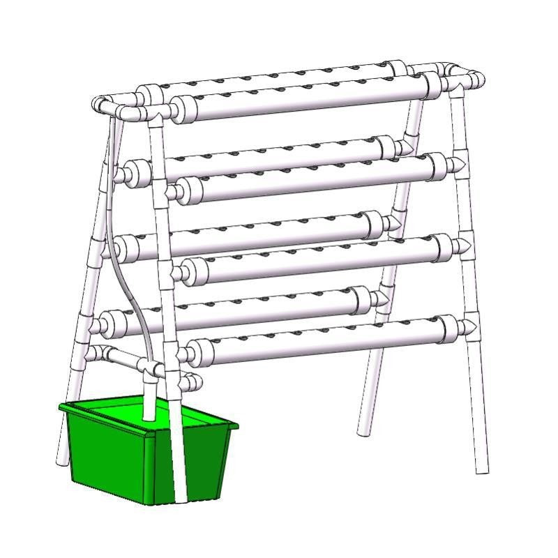 Home Balcony Hydroponic Vegetable Planter With A Double-sided Planting Rack