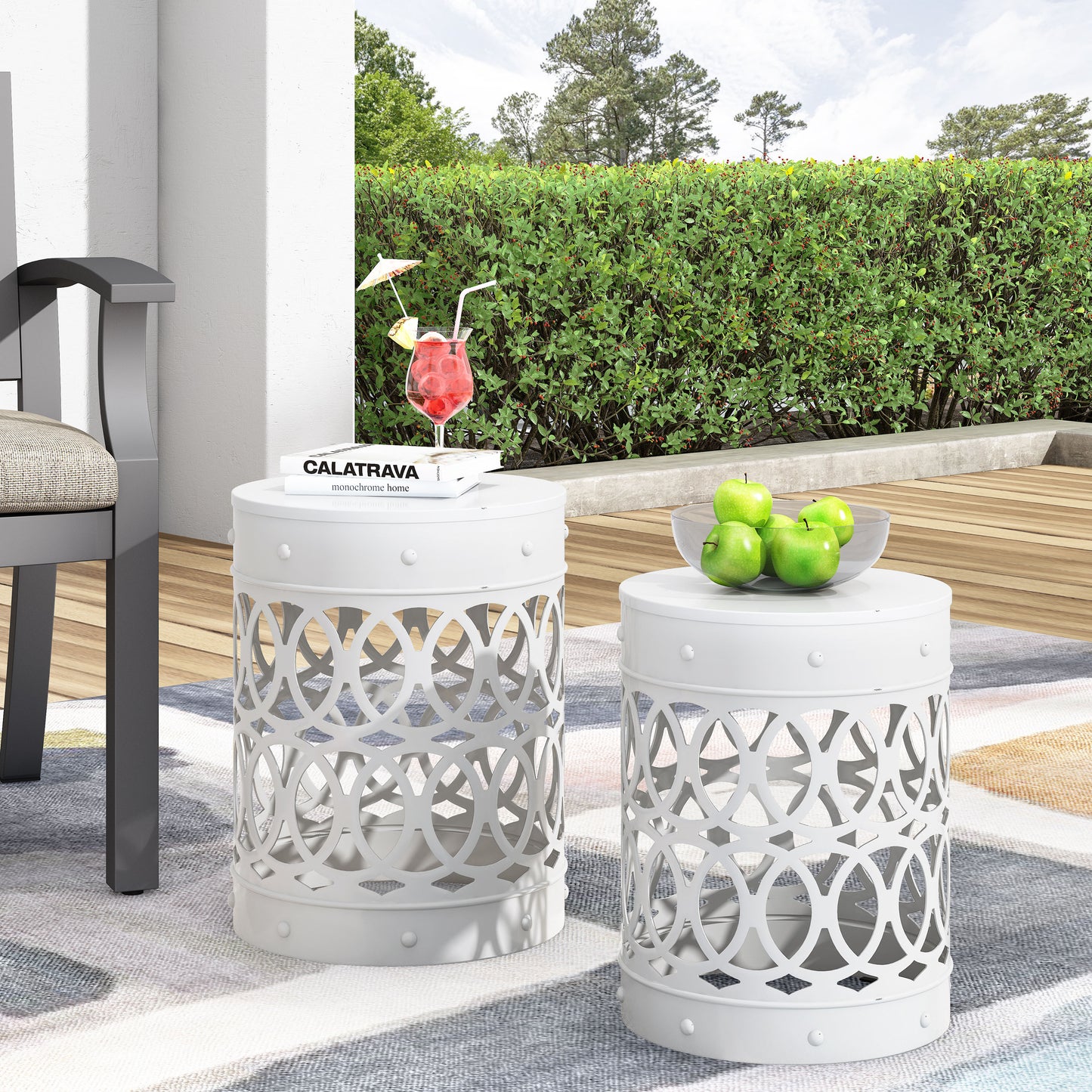 Outdoor Metal S 2 End Table