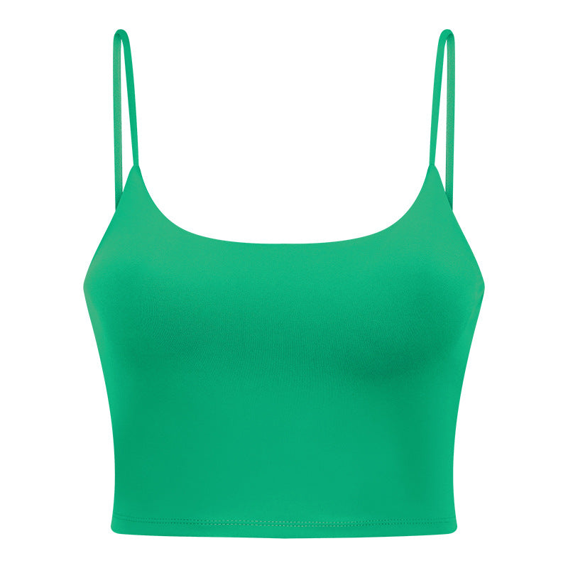 Push Up Shockproof Beauty Back Strap Sports Fitness Yoga Top With Chest Pad