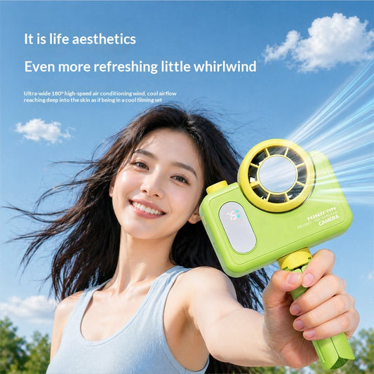 Turbo-cooling Mini Camera Handheld Fan