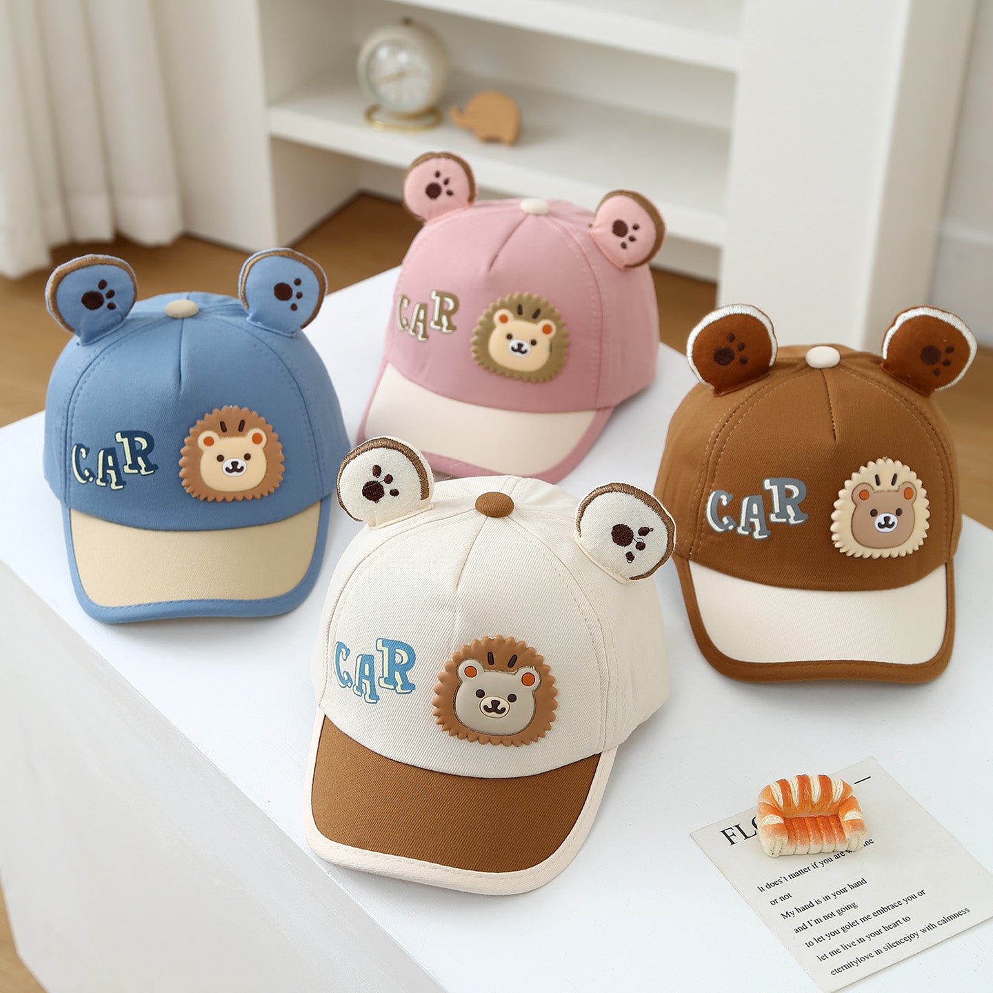 Summer Boys And Girls' Multi-color Lion Head Fashion And Cute Baseball Cap, Suitable For Babies' Daily Outings And Playtime For Sun Protection.