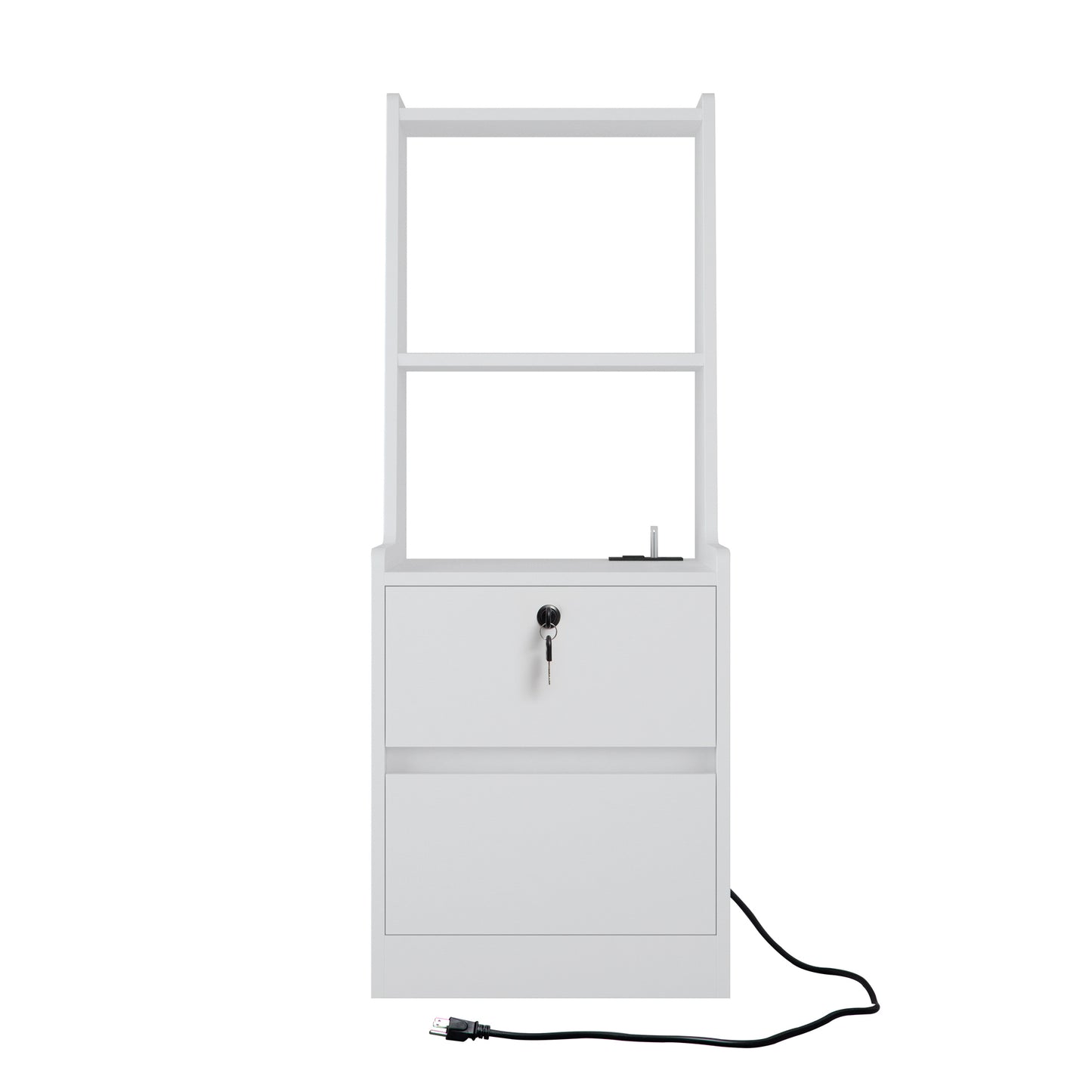 Nightstands Set Of 2, With Charging Station, Smart Nightstand With Night Light, Modern Night Stand With Bookshelf, Bedside Tables With Storage Cabinet For Bedroom,White