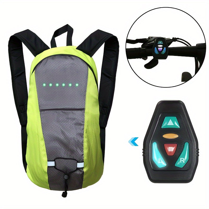 LED Illuminated Backpack, Bicycle Cycling Turn Signal Backpack, Lightweight Mini Multi-Functional Storage Bag For Night Running And Outings, Unisex Multi-Functional Outdoor Backpack