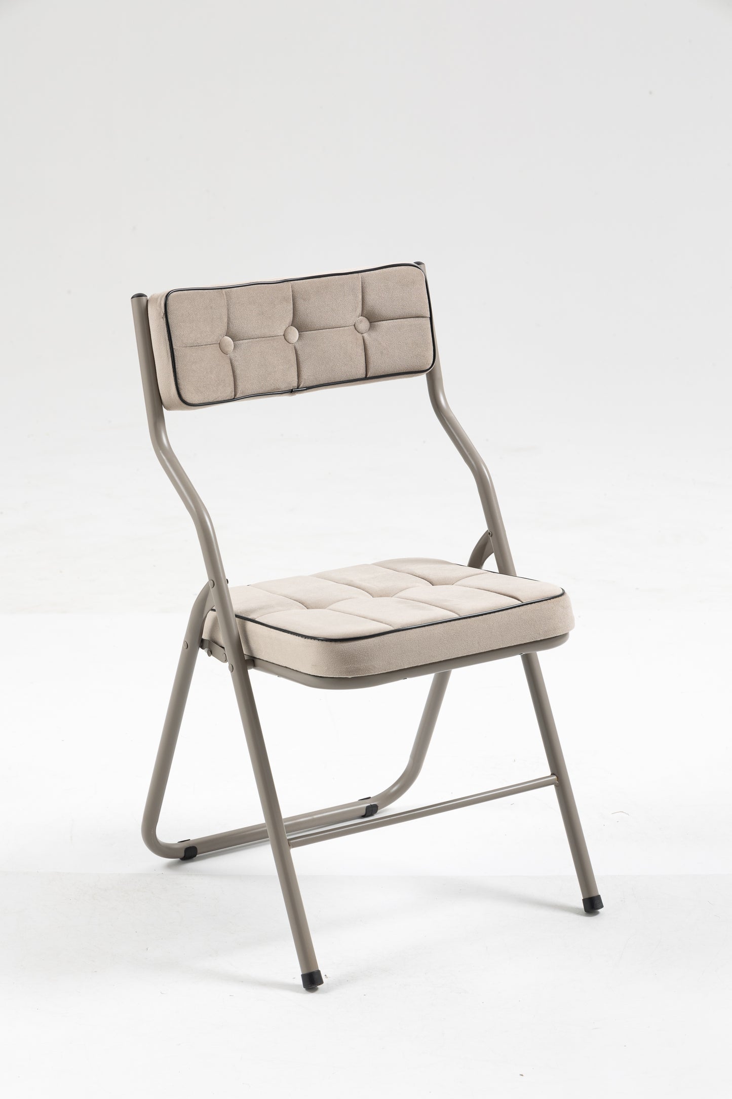 Folding Chairs 2 Pack - Foldable Dining Chairs With Cushion, Portable And Assembled Folding Extra Chair For Guests Kitchen Office Wedding Party Khaki