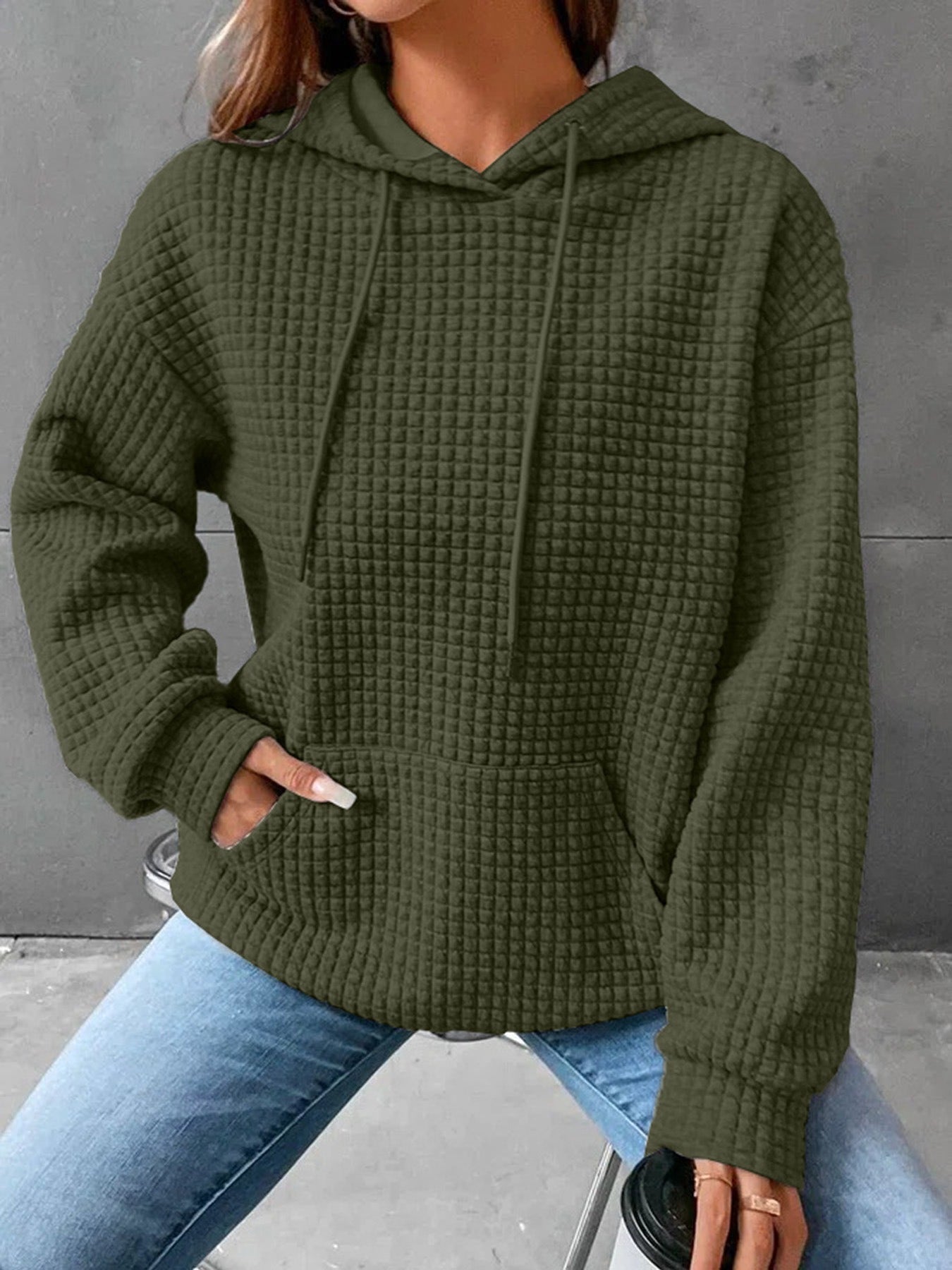 Women's Solid Color Crew Neck Long Sleeve Sweatshirt, New Arrival Elegant Basic Top For Autumn & Winter