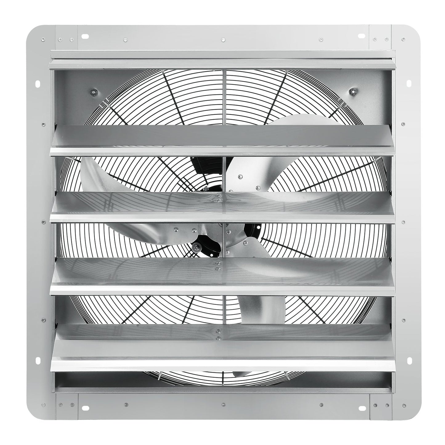 24 Shutter Exhaust Fan, High-speed 3320 CFM, Aluminum Wall Mount Attic Fan With AC-motor, Ventilation And Cooling For Greenhouses, Garages, Sheds, Shops, FCC