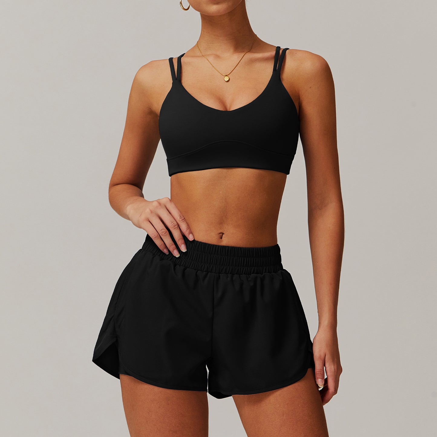 Quick-drying Yoga Suit Cross Beauty Back Workout Exercise Outfit
